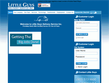 Tablet Screenshot of littleguysdelivery.com